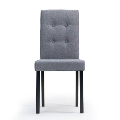 Front View of Lightweight Aria Stabilyne™ Grey Dining Chair