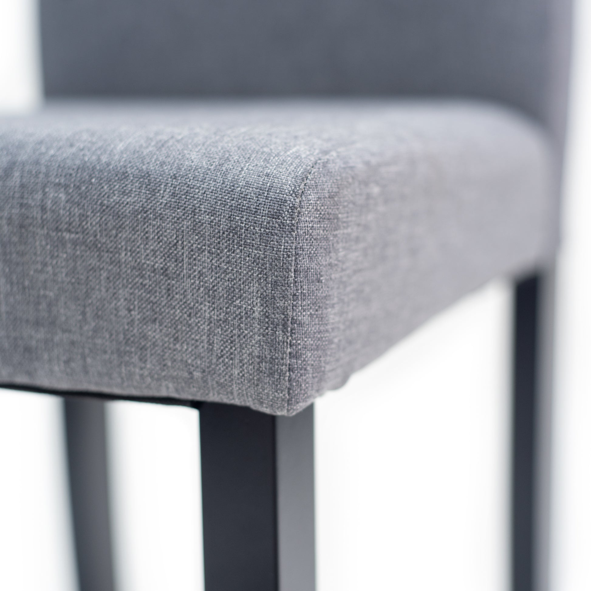 Detailing of Grey Dining Chair
