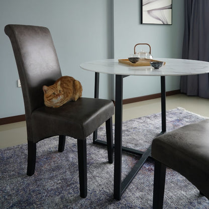 Enjoy your Bellagio Stabilyne™ dining chair's leather finish chair without worrying about your chairs being ripped apart by your pet's claws. Tear and peel resistant versus leather or PU material.