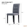 Dimensions of Aria Stabilyne™ Dining Chair