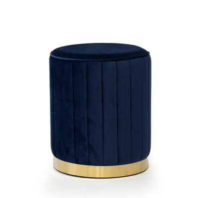 Grace Ribbed Velvet Ottoman