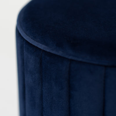 Grace Ribbed Velvet Ottoman