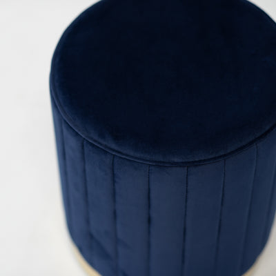 Grace Ribbed Velvet Ottoman